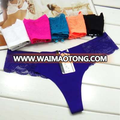 6 colors M-2XL free samples women thong underwear wholesale price