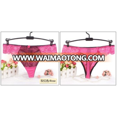 Hot sale cost-effective plus size M~3XL see-through lace women thongs g-string panties underwear