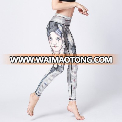 Custom wholesale slim fit breathable 90% polyester 10% spandex high waist yoga pants leggings for women