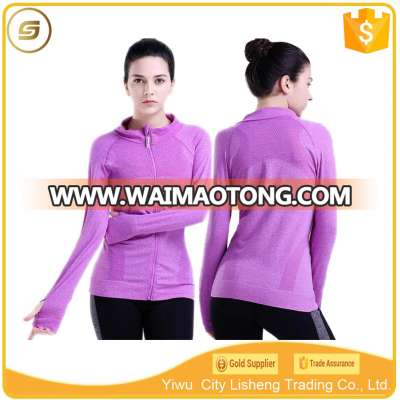 2016 autumn top sale moisture-wicking womens gym wear sweatshirt wholesale